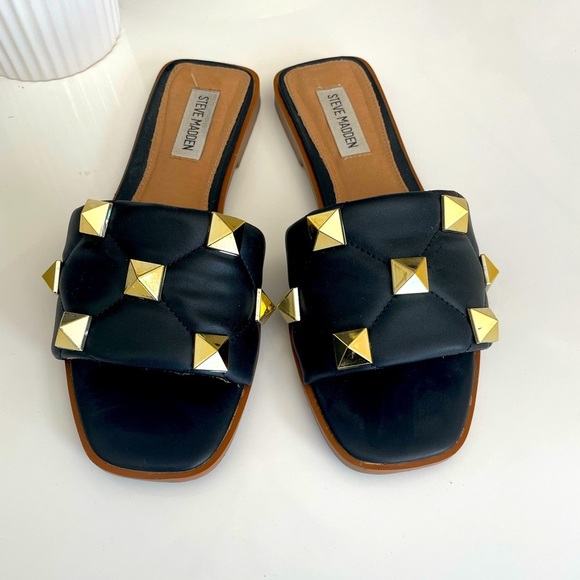 Steve Madden Shoes - Steve Madden Flat Sandals with Gold Studs
